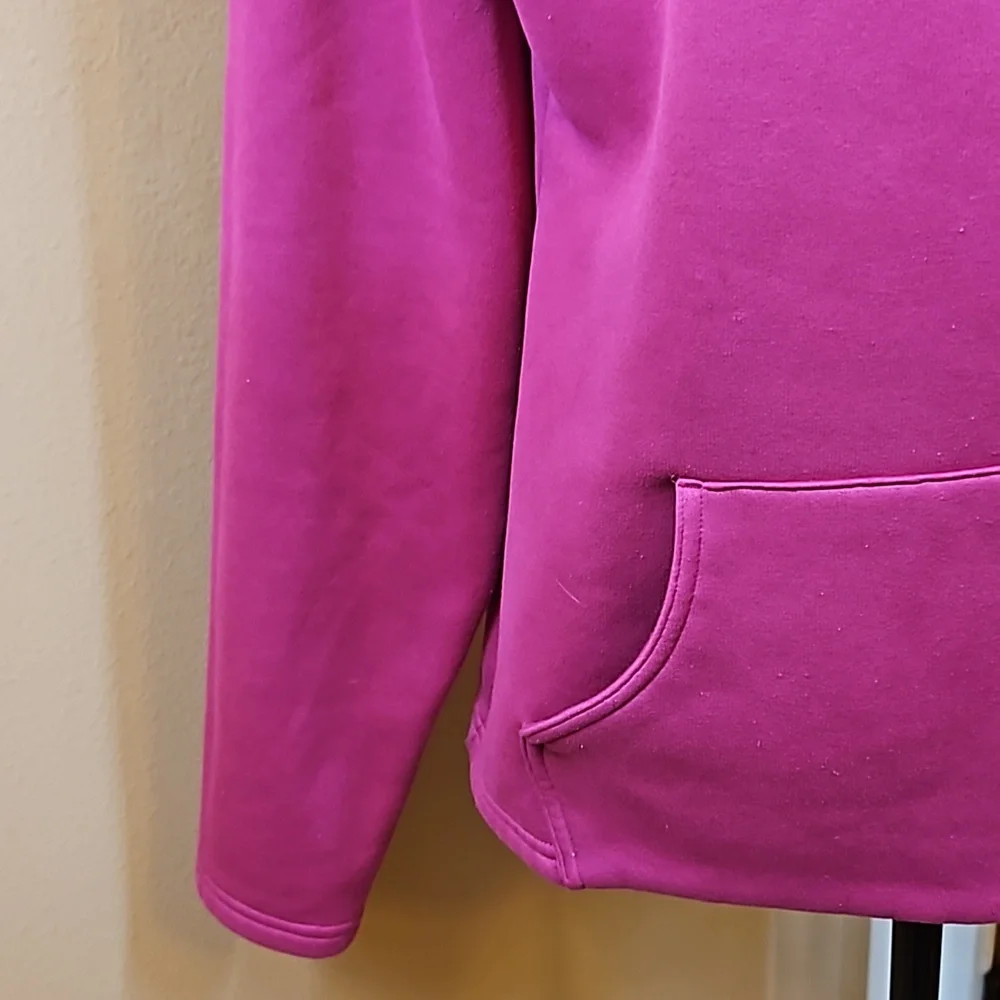 UNDER ARMOUR HOODIE SWEATSHIRT PURPLE BLACK MEDIUM ATHLETIC UA - Picture 5 of 12